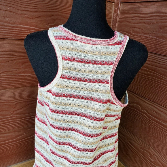 umgee shimmery striped knit tank top women's size large - Picture 10 of 11